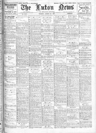 cover page of Luton News and Bedfordshire Chronicle published on August 2, 1923