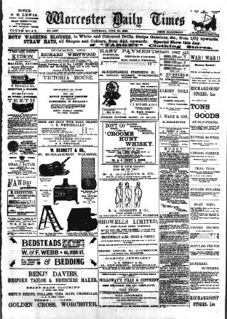 cover page of Worcester Daily Times and Journal published on June 18, 1898