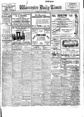 cover page of Worcester Daily Times and Journal published on May 2, 1912