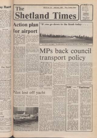 cover page of Shetland Times published on June 18, 1982