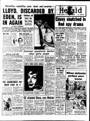 cover page of Daily Herald published on September 17, 1957