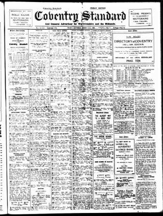 cover page of Coventry Standard published on August 2, 1935