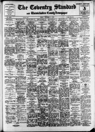 cover page of Coventry Standard published on November 2, 1951