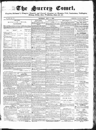 cover page of Surrey Comet published on May 2, 1868