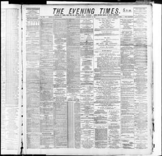 cover page of Glasgow Evening Times published on September 17, 1891