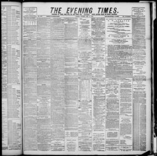 cover page of Glasgow Evening Times published on June 18, 1892