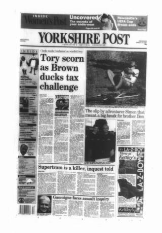cover page of Yorkshire Post and Leeds Intelligencer published on March 19, 1997