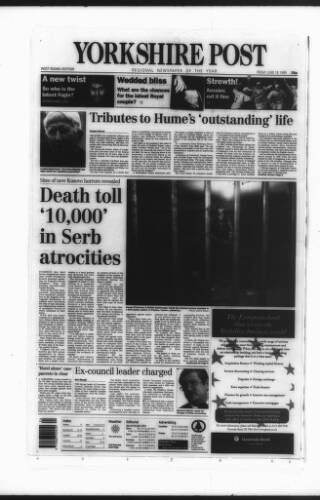 cover page of Yorkshire Post and Leeds Intelligencer published on June 18, 1999