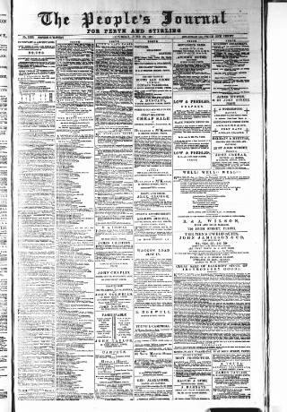 cover page of Dundee People's Journal published on June 18, 1881