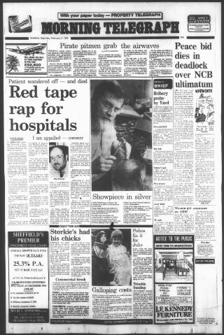 cover page of Sheffield Daily Telegraph published on February 2, 1985