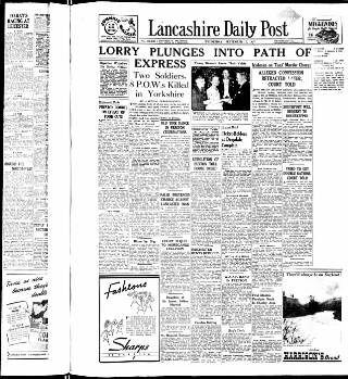 cover page of Lancashire Evening Post published on September 17, 1947