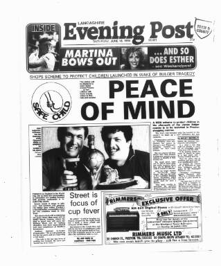 cover page of Lancashire Evening Post published on June 18, 1994