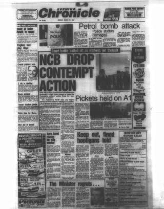 cover page of Newcastle Evening Chronicle published on March 19, 1984