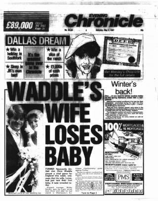 cover page of Newcastle Evening Chronicle published on May 2, 1987