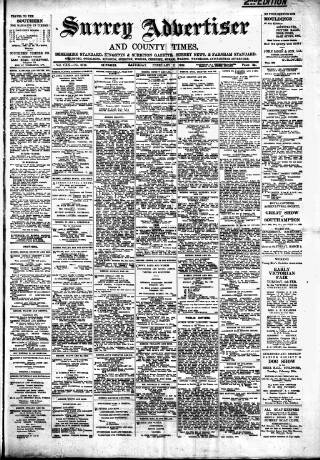cover page of Surrey Advertiser published on February 2, 1929