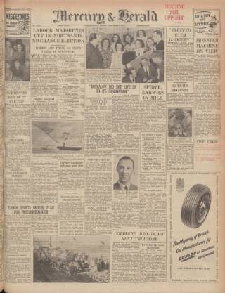 cover page of Northampton Mercury published on November 2, 1951