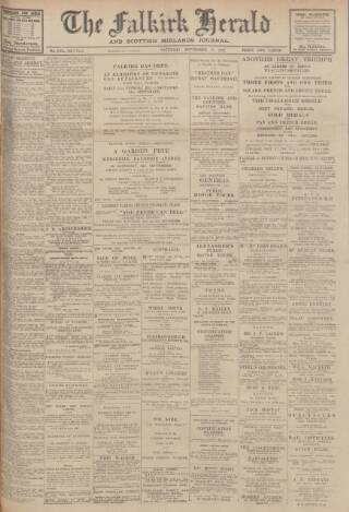 cover page of Falkirk Herald published on September 17, 1927