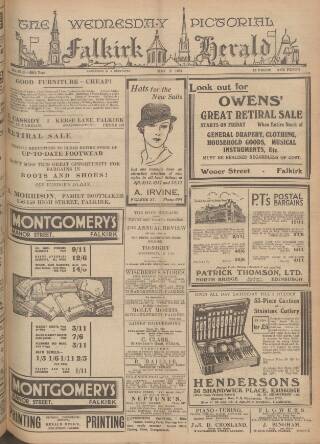 cover page of Falkirk Herald published on May 2, 1934