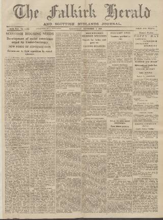 cover page of Falkirk Herald published on November 2, 1949