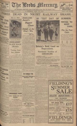 cover page of Leeds Mercury published on June 18, 1932