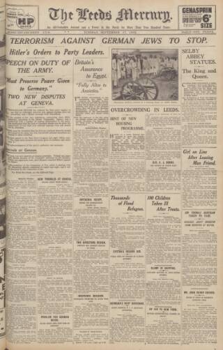 cover page of Leeds Mercury published on September 17, 1935