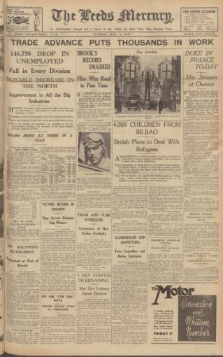 cover page of Leeds Mercury published on May 4, 1937
