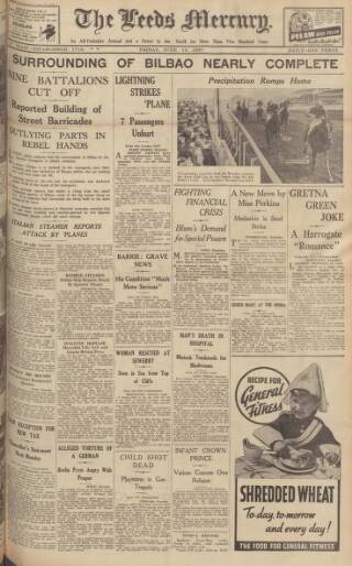 cover page of Leeds Mercury published on June 18, 1937
