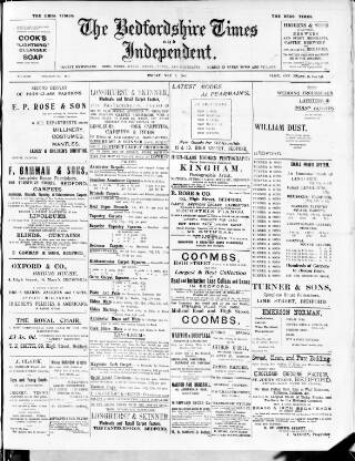 cover page of Bedfordshire Times and Independent published on May 2, 1902