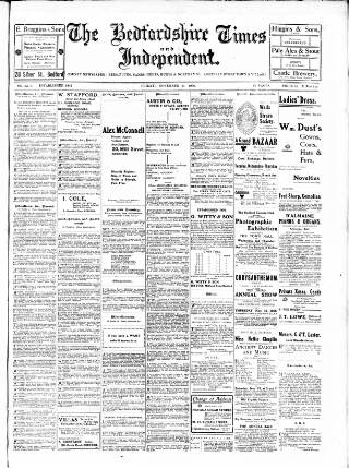 cover page of Bedfordshire Times and Independent published on November 2, 1906