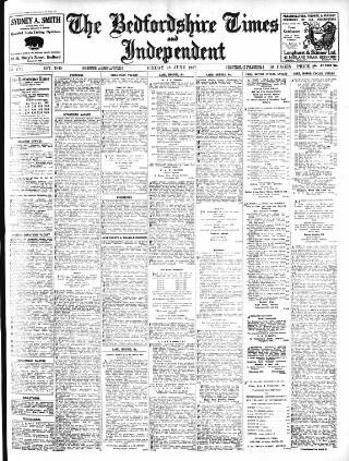 cover page of Bedfordshire Times and Independent published on June 18, 1937