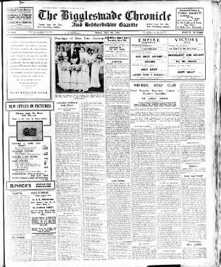 cover page of Biggleswade Chronicle published on May 4, 1934