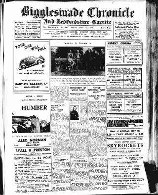 cover page of Biggleswade Chronicle published on May 2, 1947