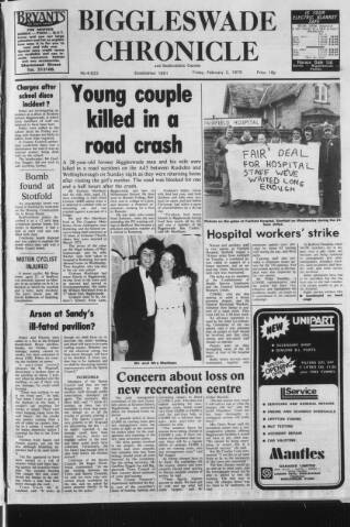 cover page of Biggleswade Chronicle published on February 2, 1979