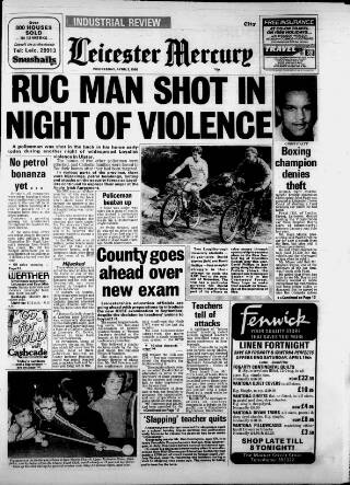 cover page of Leicester Daily Mercury published on April 2, 1986