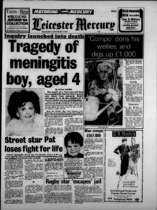 cover page of Leicester Daily Mercury published on September 17, 1986