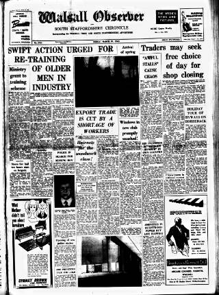 cover page of Walsall Observer published on March 19, 1965