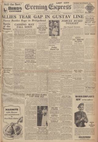 cover page of Liverpool Evening Express published on February 2, 1944