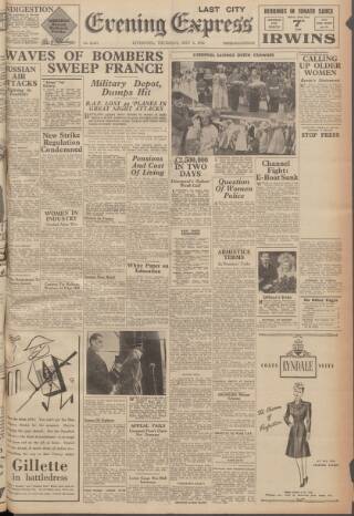 cover page of Liverpool Evening Express published on May 4, 1944