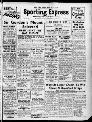 cover page of Liverpool Evening Express published on November 2, 1953