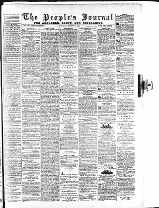 cover page of Aberdeen People's Journal published on August 2, 1884