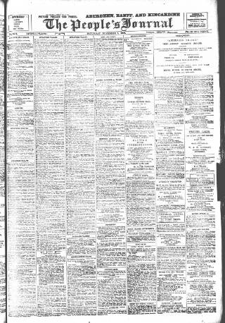 cover page of Aberdeen People's Journal published on November 2, 1907