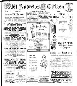 cover page of St. Andrews Citizen published on March 19, 1932