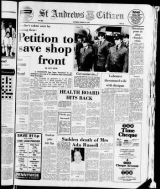 cover page of St. Andrews Citizen published on March 19, 1977