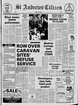 cover page of St. Andrews Citizen published on June 18, 1982