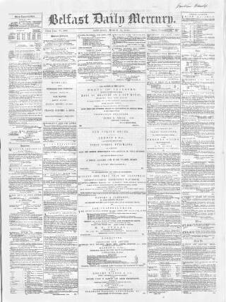 cover page of Belfast Mercury published on March 19, 1859
