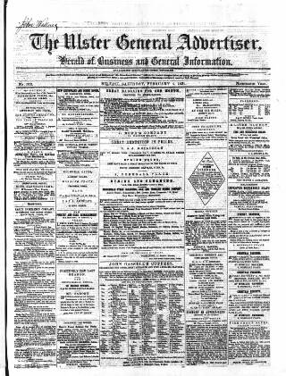 cover page of Ulster General Advertiser published on February 2, 1861