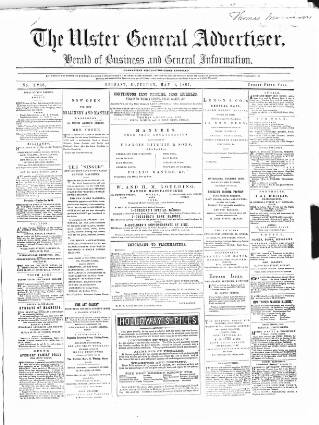 cover page of Ulster General Advertiser published on May 4, 1867