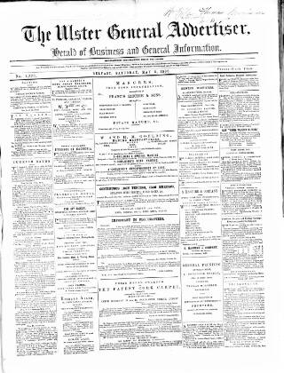 cover page of Ulster General Advertiser, Herald of Business and General Information published on May 2, 1868