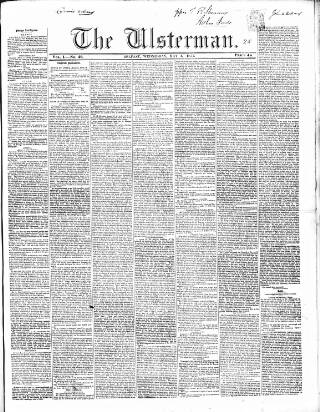 cover page of Ulsterman published on May 4, 1853