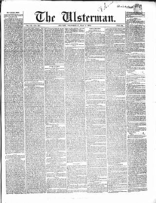 cover page of The Ulsterman published on May 2, 1855